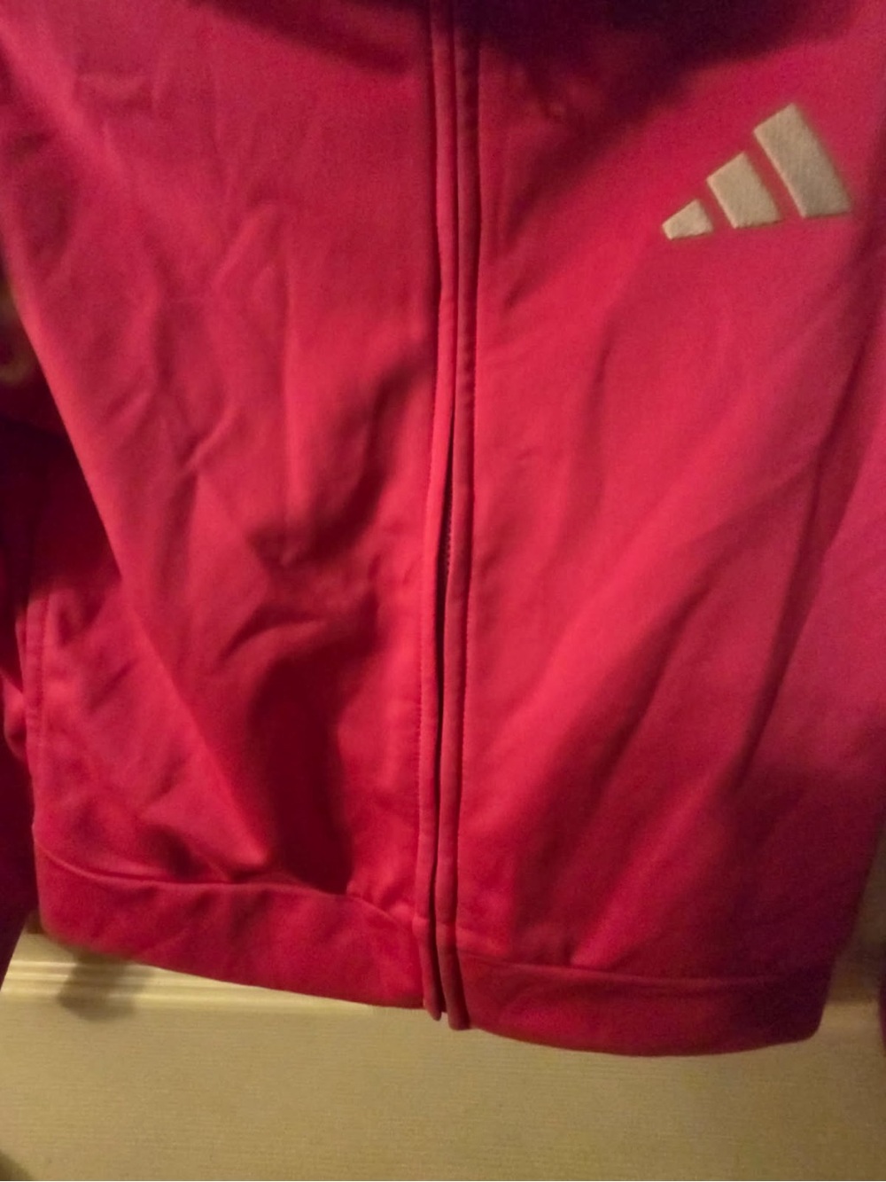adidas Kids Hot Pink Full-Zip Hoodie